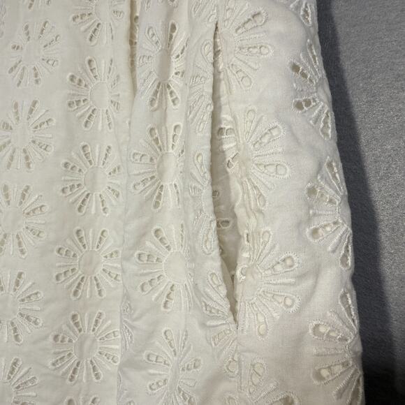 Diane Von Furstenberg Eyelet Embroidered Sheath Mini Dress Size 0 Pockets Luxury - Picture 6 of 11